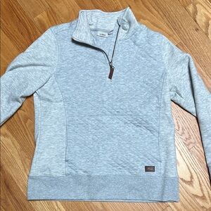 L.L. Bean Women’s Light Gray 1/4-Zip Sweater